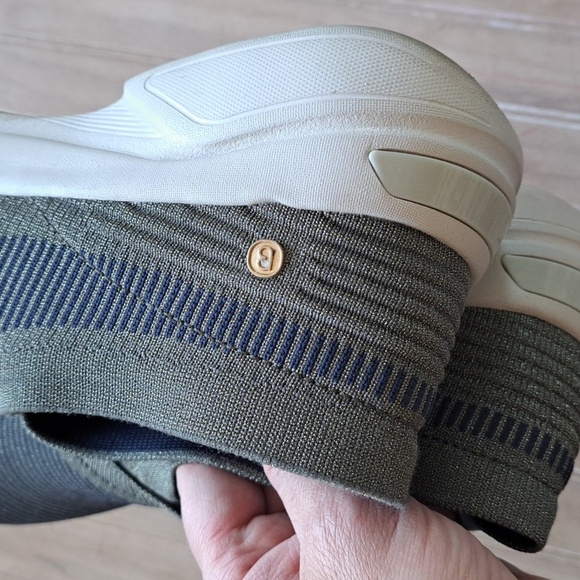 Women's Bzees Outburst Slip On OLIVE Navy Metalic Comfort Walking Sneakers - Picture 6 of 10